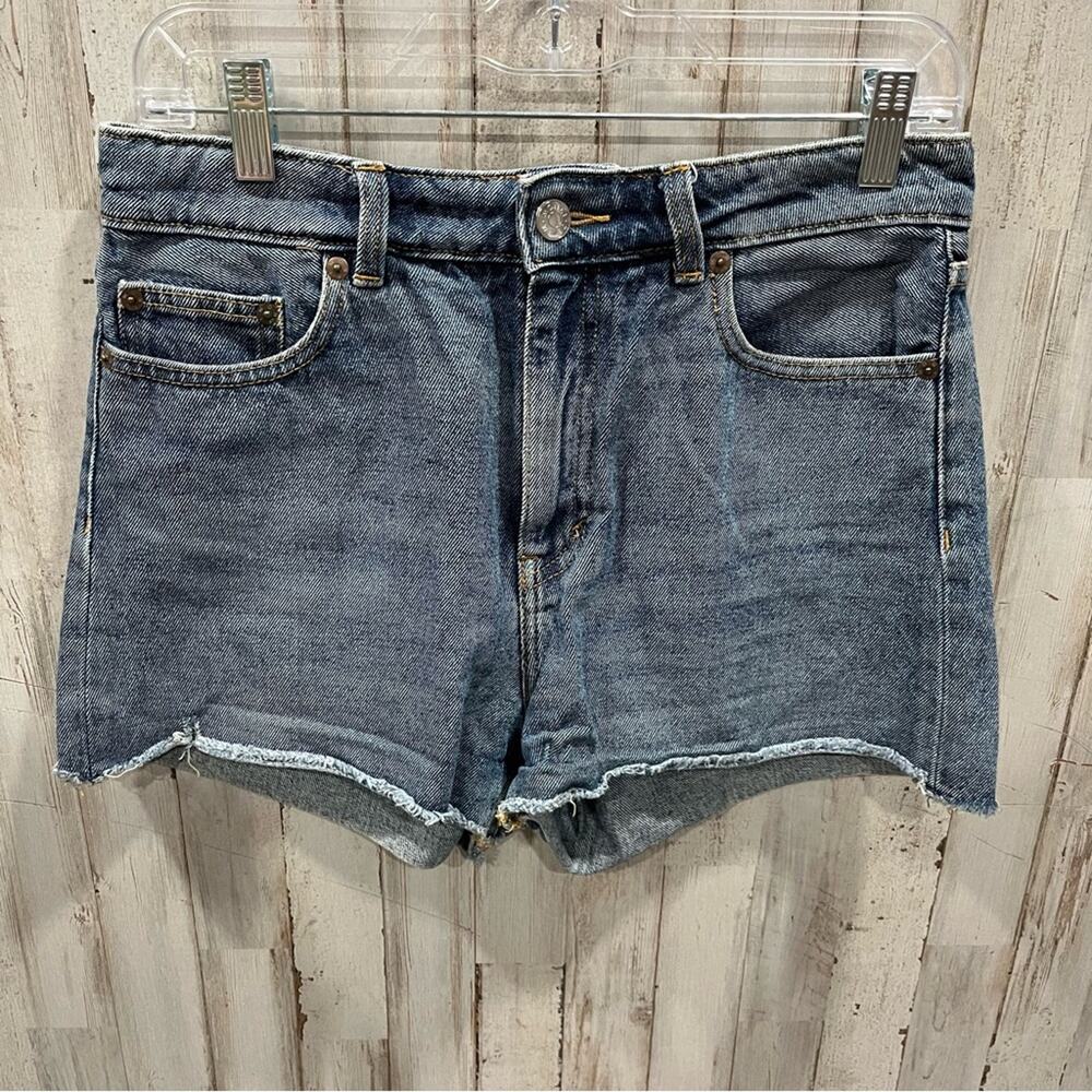 Monki (ASOS) Denim High Rise Shortie Shorts Womens Size 28/6